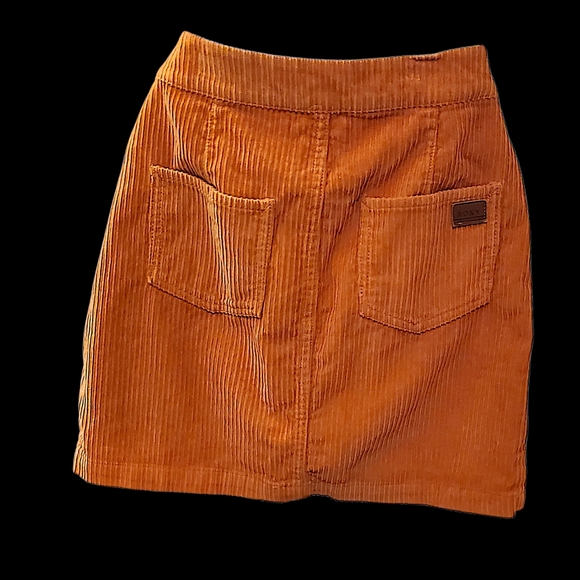Roxy Orange Corduroy Mini Skirt - Picture 4 of 6
